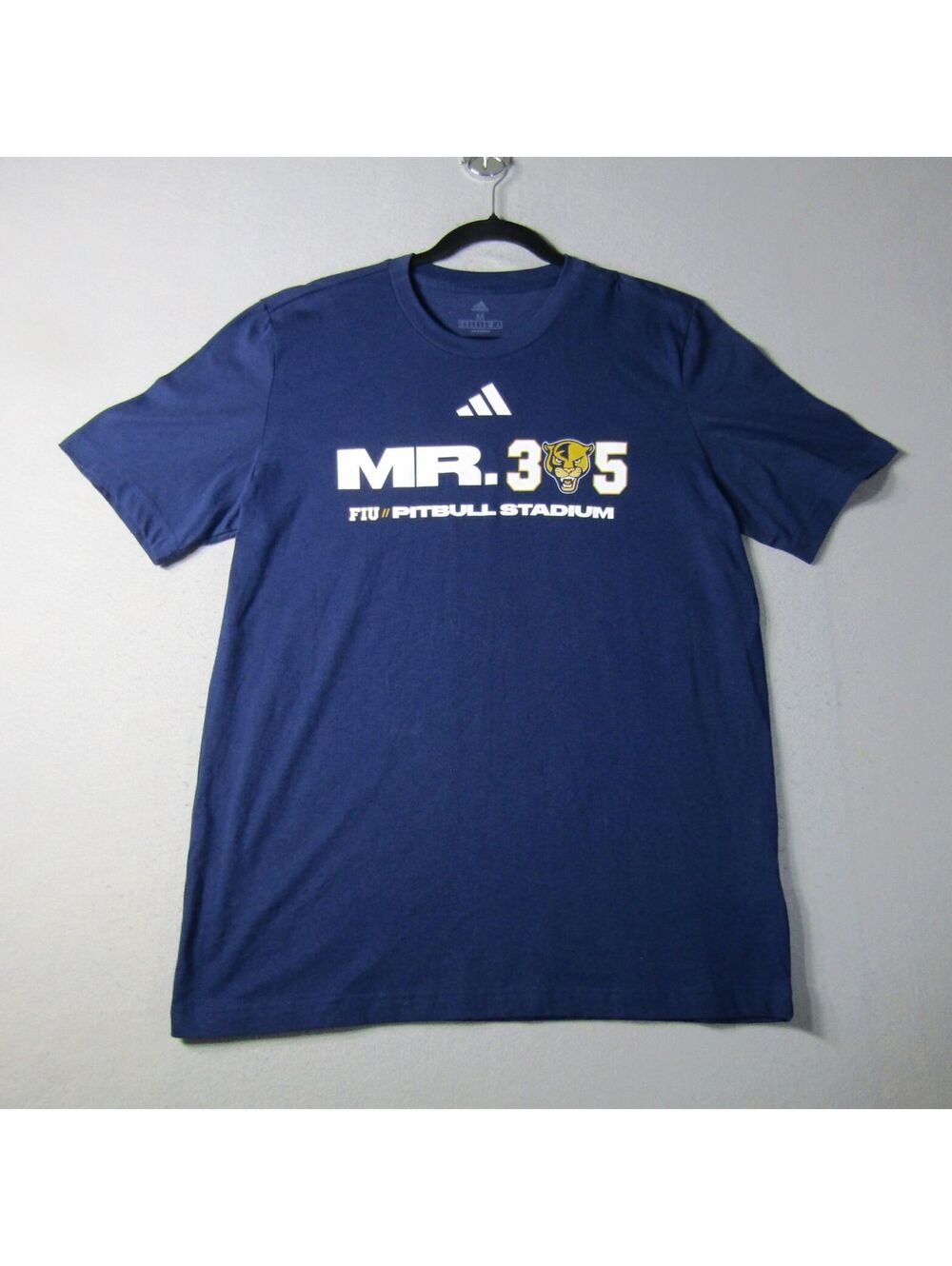 NWT Adidas FIU Pitbull MR.305 Fresh Short Sleeve tee Men's M Collegiate Navy